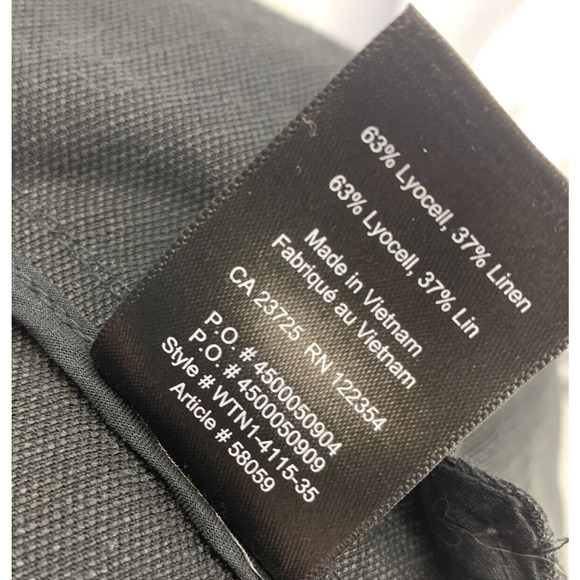 Aritzia x Babaton Clarence Black Linen Trench Coat Slouchy Jacket Large! - Picture 15 of 17